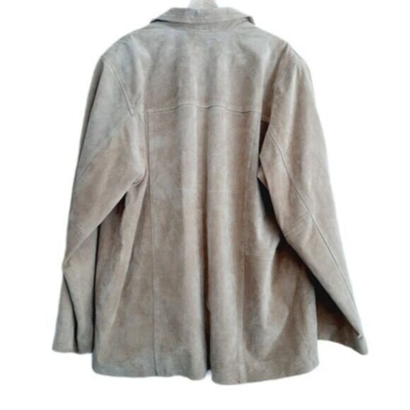 HATAWAY Vintage Genuine Suede Blazer Jacket Light Tan Men's Sz XL - Picture 7 of 13
